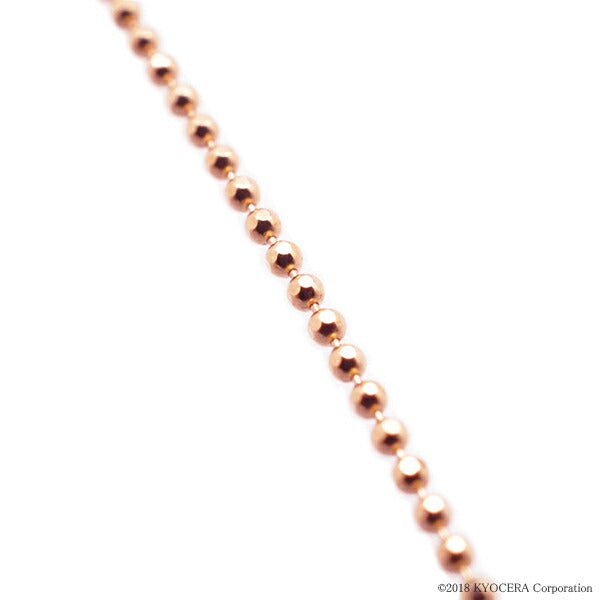 K18チェーン(ピンクゴールド/カットボール/幅1.0mm/45cm/フリーアジャスター)《WNKY3740》