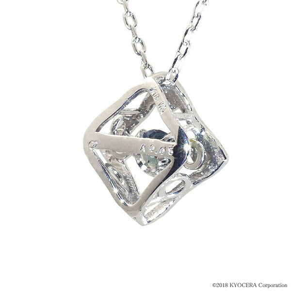 アレキサンドライト K18ネックレス(クレサンベール/スクエア/ダンシングストーン/6月誕生石)《WPDA2202》