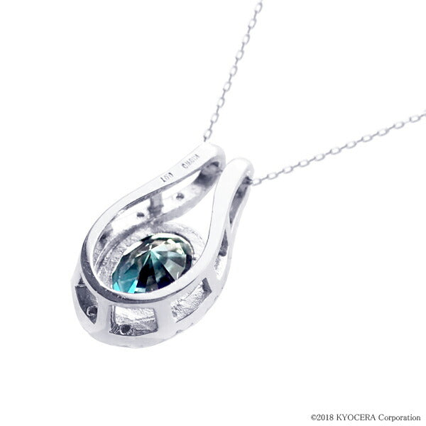 アレキサンドライト/ダイヤモンド K18ネックレス(クレサンベール/オーバル/6月誕生石)《WPDA2944》