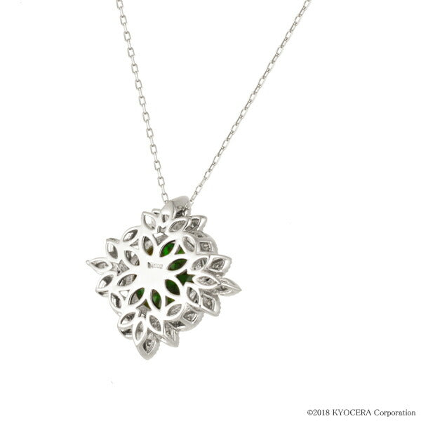 ブラックオパール/ダイヤモンド プラチナネックレス(クレサンベール/カボションカット/10月誕生石)《WPDB3145》