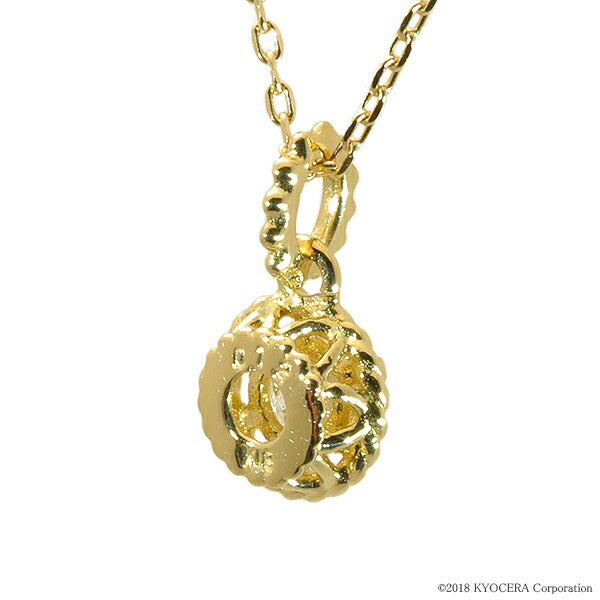 ダイヤモンド K18ネックレス(計0.12カラット/ミル打ち/4月誕生石)《WPDD2504》