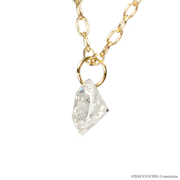 ダイヤモンド K18ネックレス(0.15カラット/レーザーホール/4月誕生石)《WPDD2674》