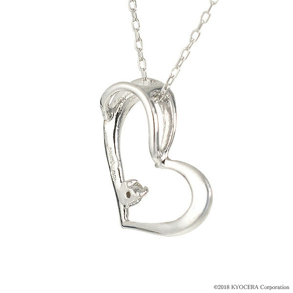 ダイヤモンド K18ネックレス(ハートモチーフ/4月誕生石)《WPDD2833》