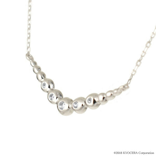 ダイヤモンド K18ネックレス(計0.10カラット/グラデーション/4月誕生石)《WPDD2834》