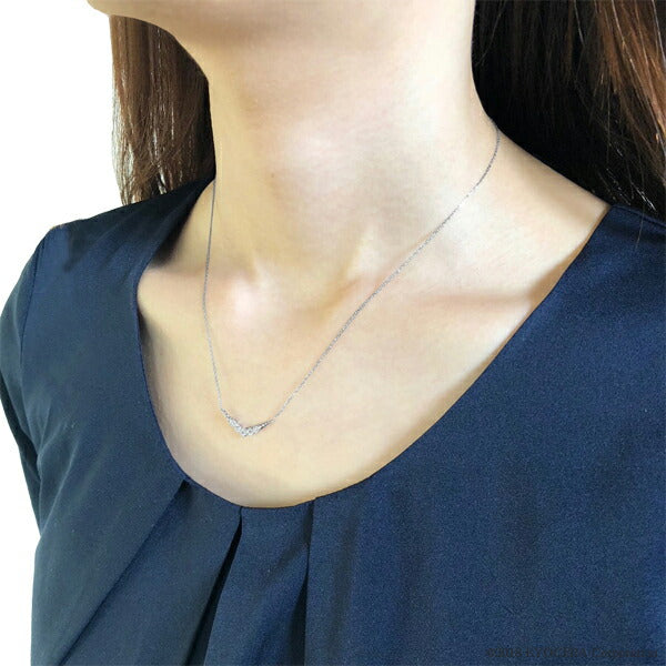 ダイヤモンド K18ネックレス(計0.10カラット/グラデーション/4月誕生石)《WPDD2834》