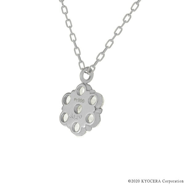 ダイヤモンド PTネックレス(計0.2カラット/ローズカット/フラワーモチーフ/4月誕生石)《WPDD3697》