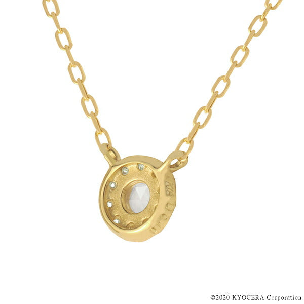 ダイヤモンド K18ネックレス(計0.1カラット/ローズカット/取り巻き/4月誕生石)《WPDD3720》