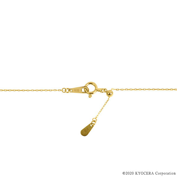 エメラルド K18ネックレス(クレサンベール/1カラットサイズ/ペアシェイプ/フクリン/5月誕生石)《WPDE3581》