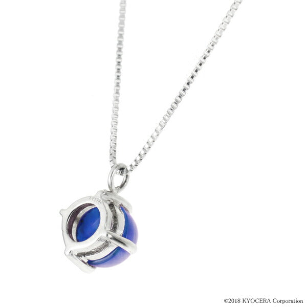 スターサファイア プラチナネックレス(クレサンベール/カボションカット/9月誕生石)《WPDF2840》