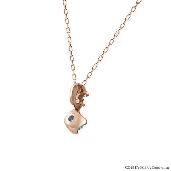 ブルートパーズ/ダイヤモンド K18ネックレス(11月誕生石)《WPDN2063》