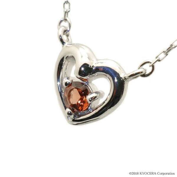 ガーネット K18ネックレス(ハートモチーフ/1月誕生石)《WPDN2070》
