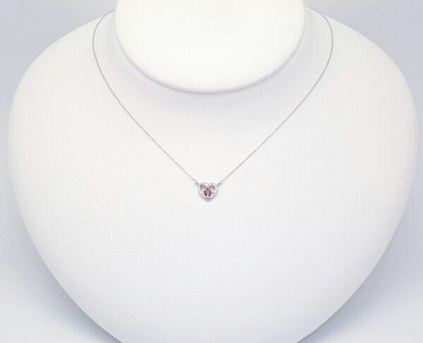 ガーネット K18ネックレス(ハートモチーフ/1月誕生石)《WPDN2070》