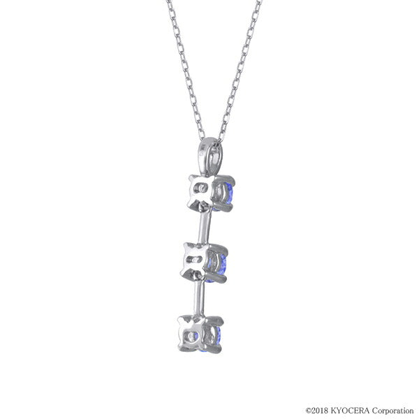 タンザナイト K18ネックレス(スリーストーン/12月誕生石)《WPDN2076》