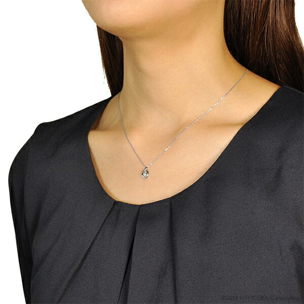 アクアマリン/ダイヤモンド K18ネックレス(雫モチーフ/3月誕生石)《WPDN2081》