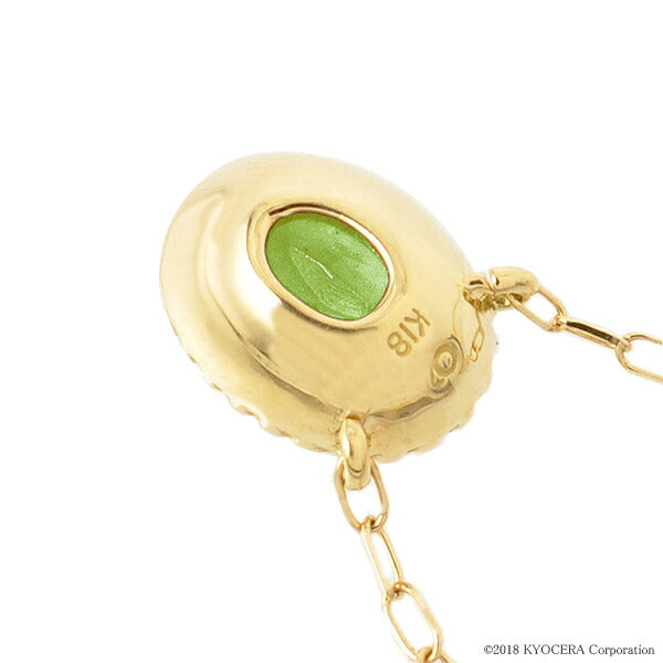 ペリドット K18ネックレス(Birthday/8月誕生石)《WPDN2884》