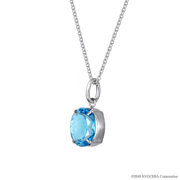 ブルートパーズ K18ネックレス(オーバル/11月誕生石)《WPDN2911》