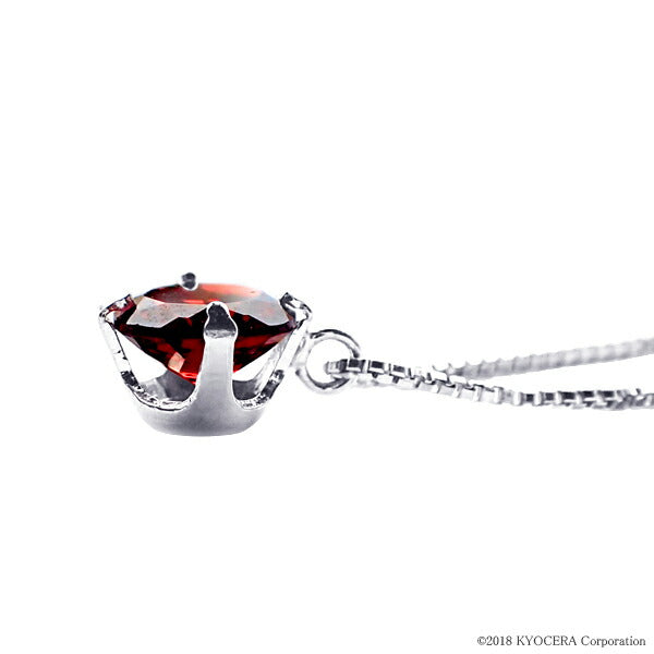 ガーネット PTネックレス(1月誕生石)《WPDN2966》