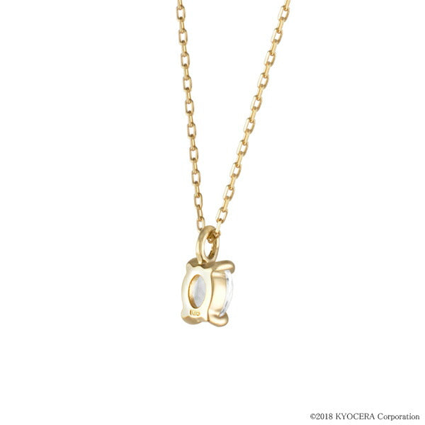 クオーツ K18ネックレス(クオーツ/パレット/オーバル/4月誕生石)《WPDN3214》
