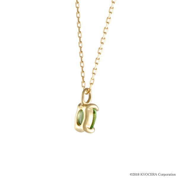 ペリドット K18ネックレス(パレット/オーバル/8月誕生石)《WPDN3215》