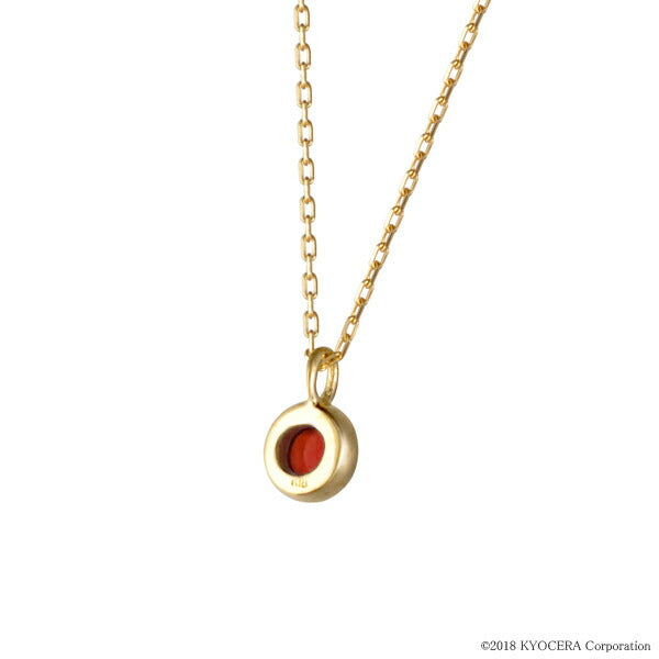 ガーネット K18ネックレス(パレット/カボションカット/1月誕生石)《WPDN3219》
