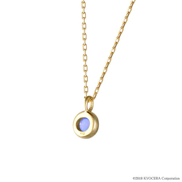 タンザナイト K18ネックレス(パレット/カボションカット/12月誕生石)《WPDN3225》