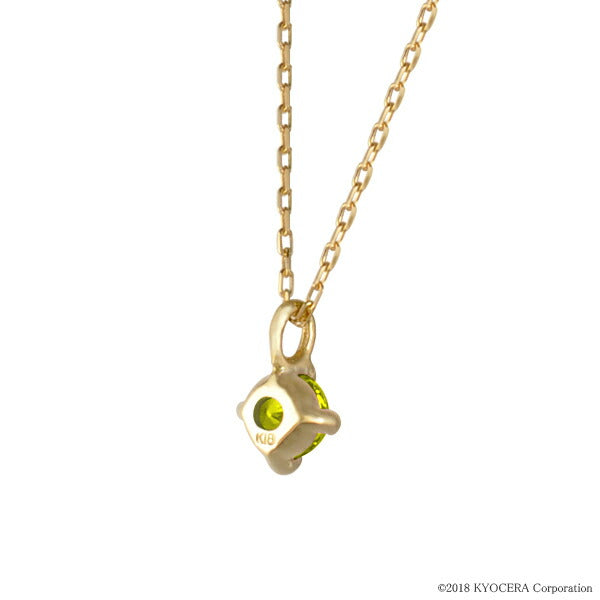 ペリドット K18ネックレス(パレット/8月誕生石)《WPDN3238》