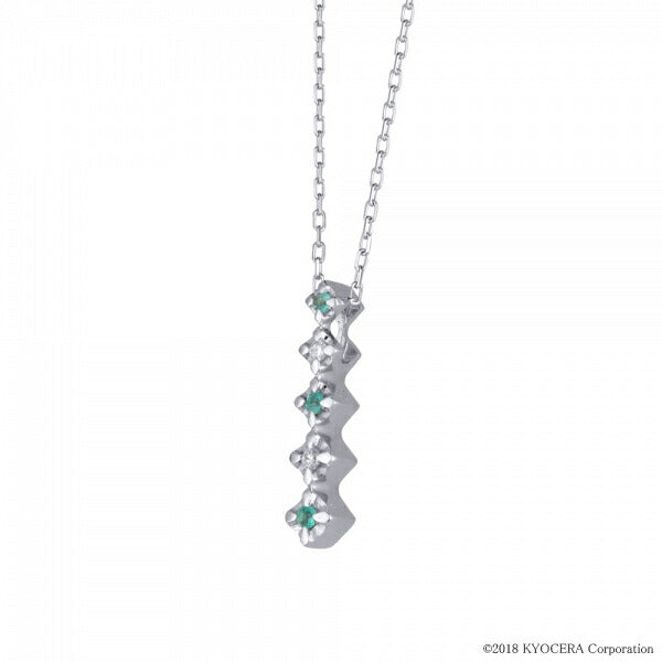 トルマリン/ダイヤモンド プラチナネックレス(ネオンブルー/ライン/10月誕生石)《WPDN3313》