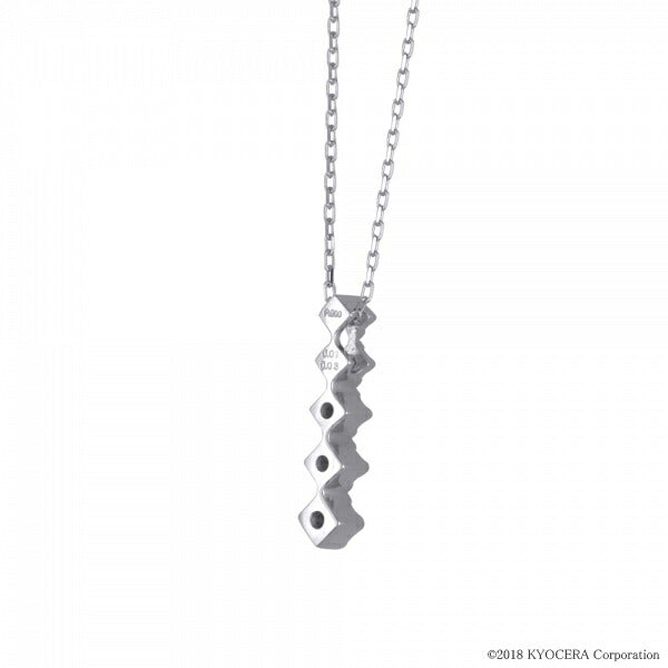 トルマリン/ダイヤモンド プラチナネックレス(ネオンブルー/ライン/10月誕生石)《WPDN3313》