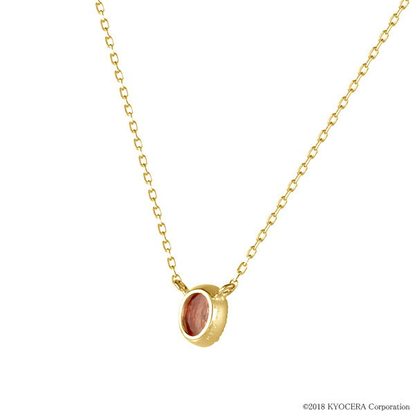 ロードクロサイト K18ネックレス(オーバル/プチ)《WPDN3487》