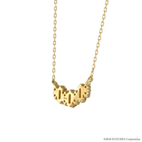 パパラチアサファイア/ダイヤモンド K18ネックレス(クレサンベール/バケット/ライン/9月誕生石)《WPDP2952》