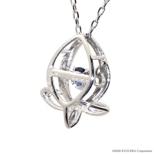 ブルーサファイア K18ネックレス(クレサンベール/ダンシングストーン/9月誕生石)《WPDS2201》