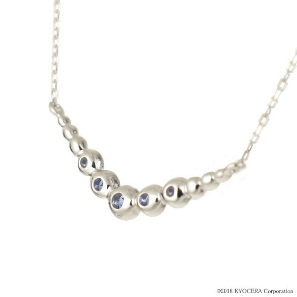 ブルーサファイア K18ネックレス(クレサンベール/グラデーション/9月誕生石)《WPDS2835》