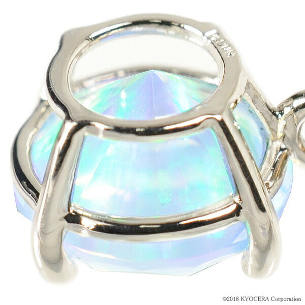 ウォーターオパール プラチナネックレス(クレサンベール/2カラットサイズ/ラウンドブリリアント/10月誕生石)《WPDW2581》