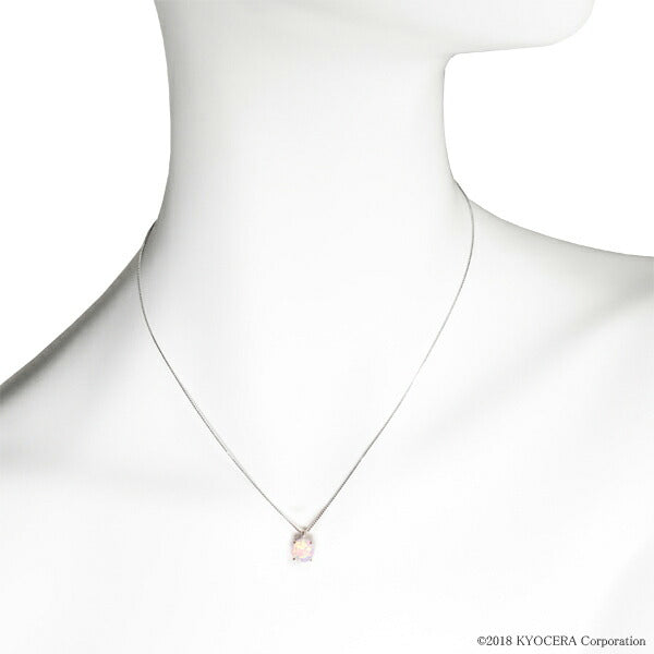 ピンクオパール プラチナネックレス(クレサンベール/2カラットサイズ/ラウンドブリリアント/10月誕生石)《WPDW3128》