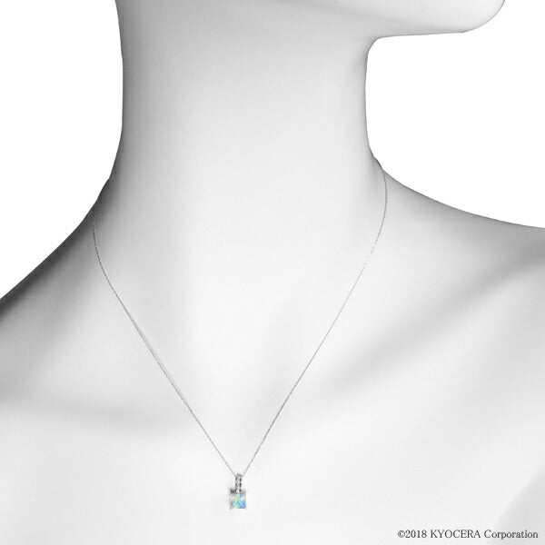 ウォーターオパール/ダイヤモンド K18ネックレス(クレサンベール/プリンセス/10月誕生石)《WPDW3143》