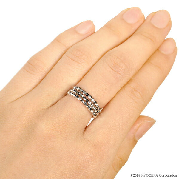 K18リング(ホワイトゴールド/フリーサイズ/カットボール/形状記憶)《WRGY3843》