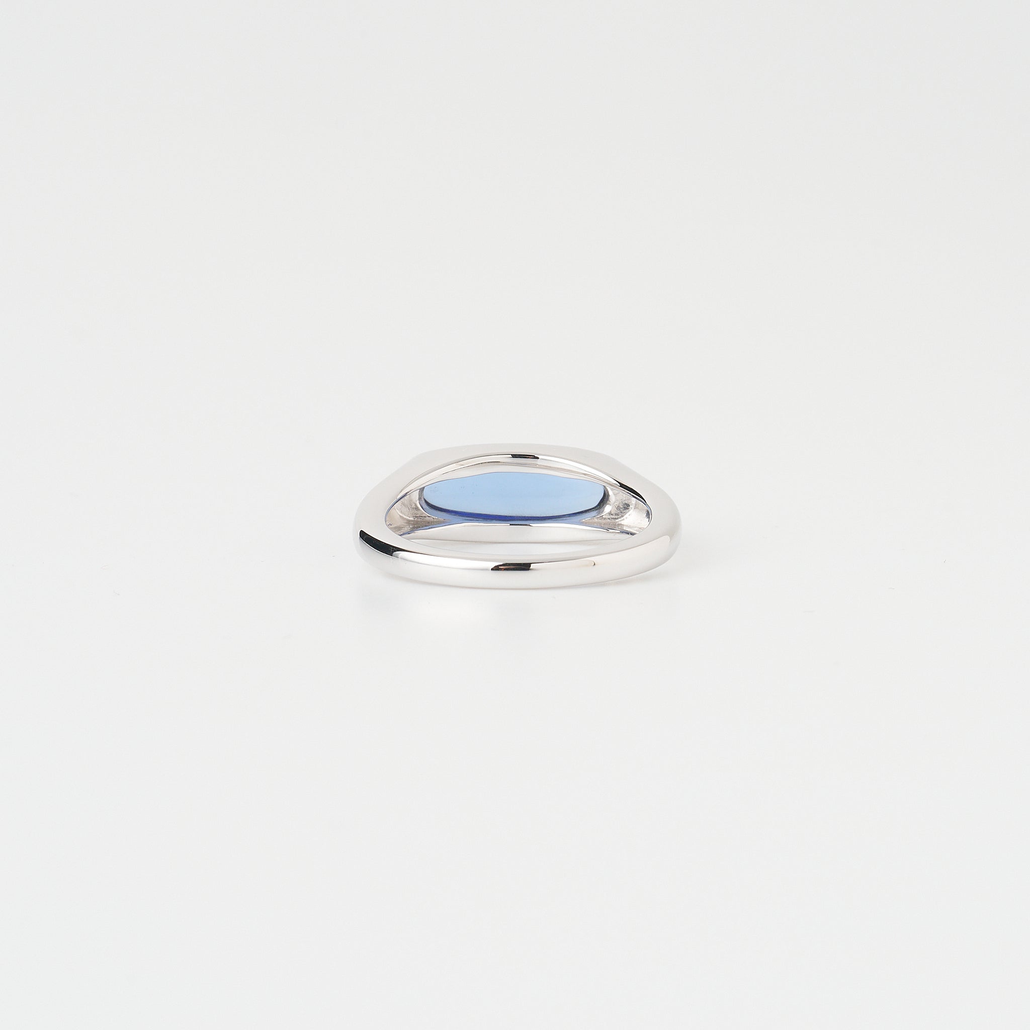 サファイア シルバーリング(LGS/Bloom/ロングオーバル)《WRGGS012》