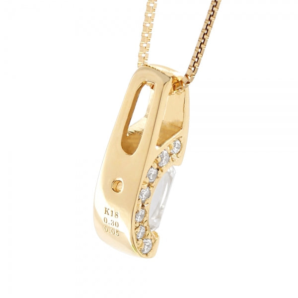 ダイヤモンド K18ネックレス(0.3カラット/Dカラー/VVS1/エメラルドカット/一粒/タンク/4月誕生石/GIAグレーディングレポート付き)