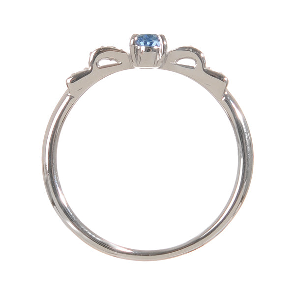 K18・18金　ブルーサファイヤ　ダイヤモンド　リング　横オーバル　指輪　新品