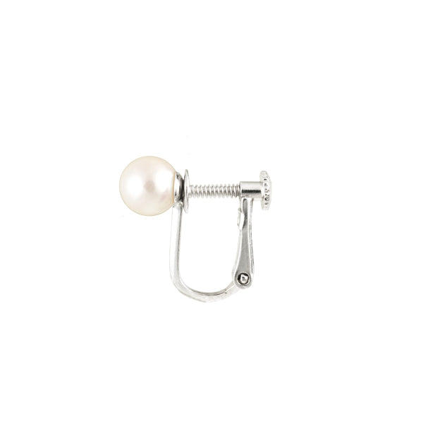 パール シルバーイヤリング(アコヤ真珠/6.0mm～6.5mm/6月誕生石)《WESQ3095》
