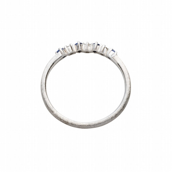 ブルーサファイア/ダイヤモンド プラチナリング(クレサンベール