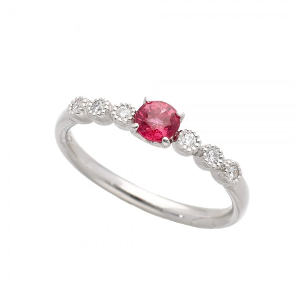 Pt レッドベリル ダイヤモンドリング プラチナ ダイヤ レッドベリル 0.3ct ダイヤモンド 0.4ct プラチナ リング(指輪)【品質