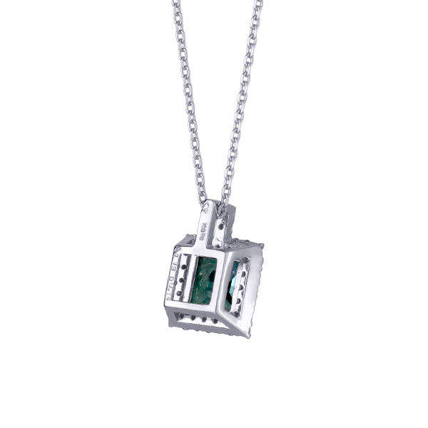アレキサンドライト/ダイヤモンド K18ネックレス(クレサンベール/プリンセス/6月誕生石)《WPDA3195》