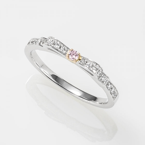 ピンクダイヤモンド/ダイヤモンド プラチナ /K18リング(アーガイル