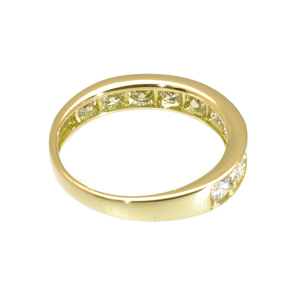 4℃ ハーフエタニティリング　パヴェ　ダイヤ　K18 ゴールド 9/28まで ダイヤモンド K18リング(計1.0カラット/Jカラー/I/Good/ハーフ