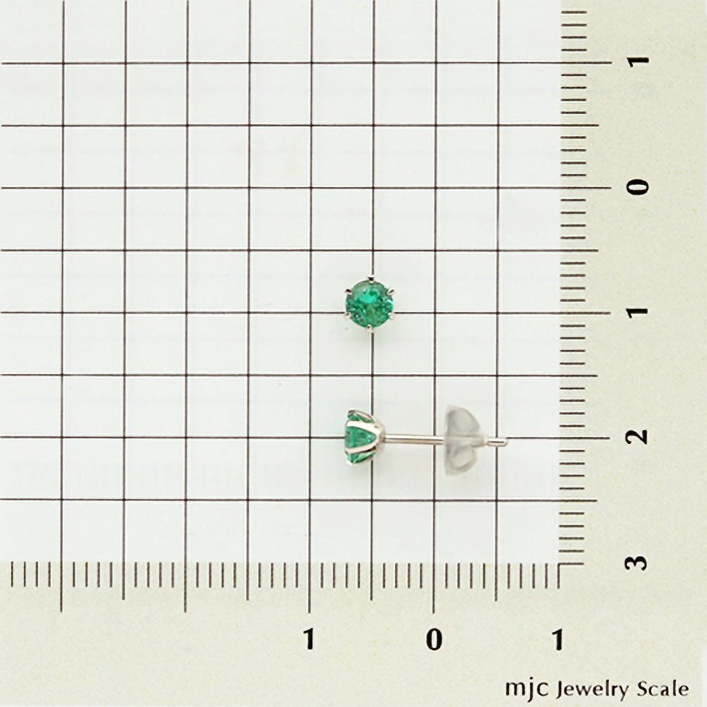 エメラルド プラチナピアス(5月誕生石)《21T10164》