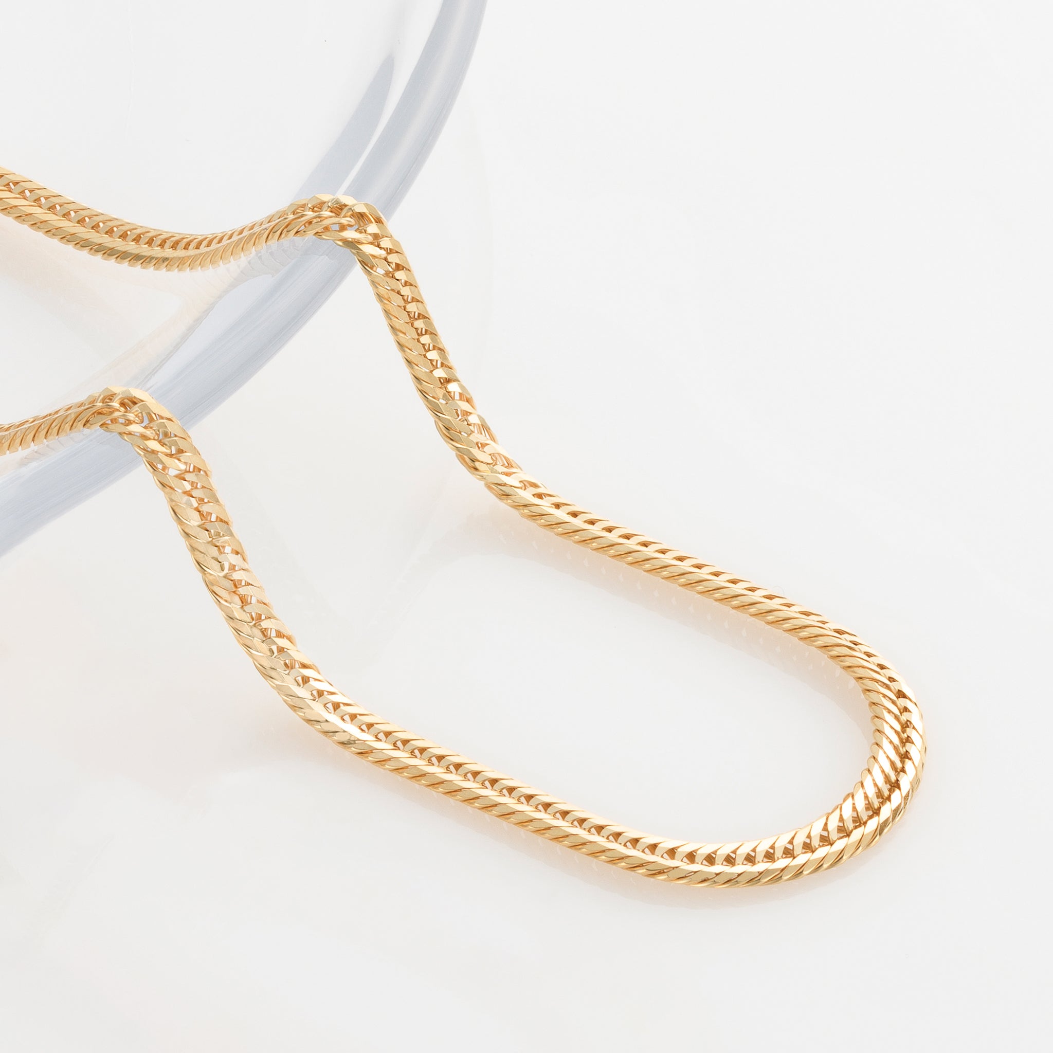 K18ネックレス(喜平トリプル12面カット/幅5mm/30g/50cm）
