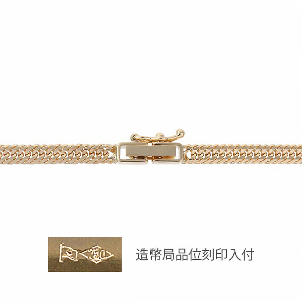 K18ネックレス(喜平トリプル12面カット/幅3.5mm/14g/50cm）
