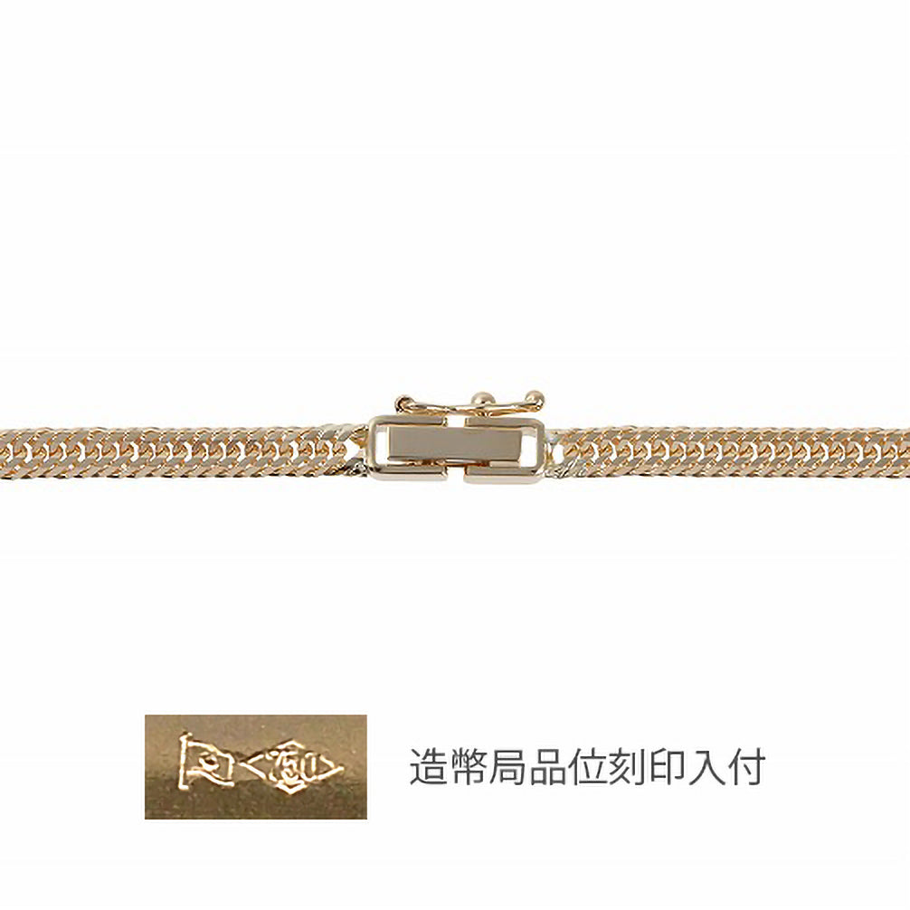 K18ネックレス(喜平トリプル12面カット/幅3.5mm/10g/45cm）