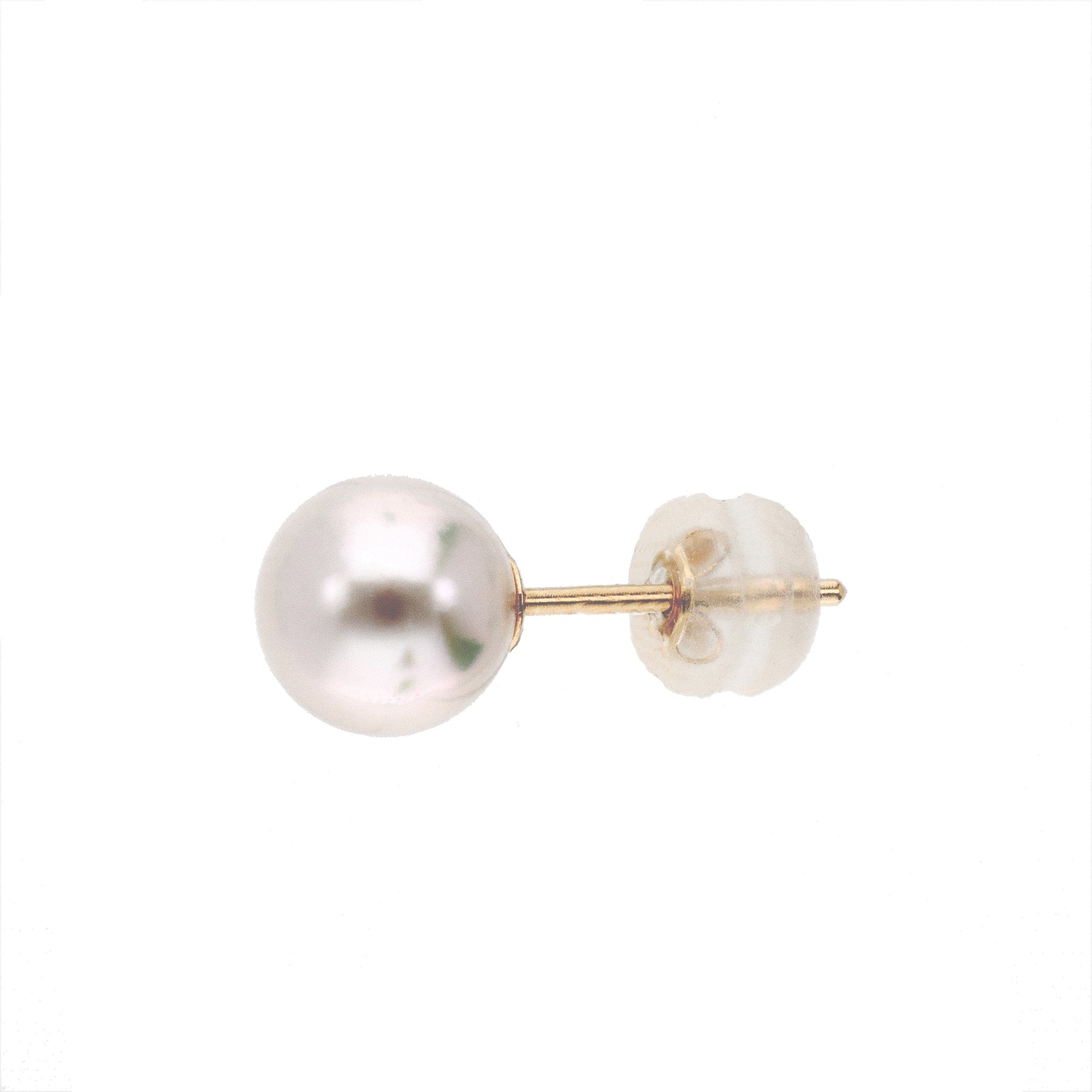 White Pearl Stud Earrings 5mm ピアス